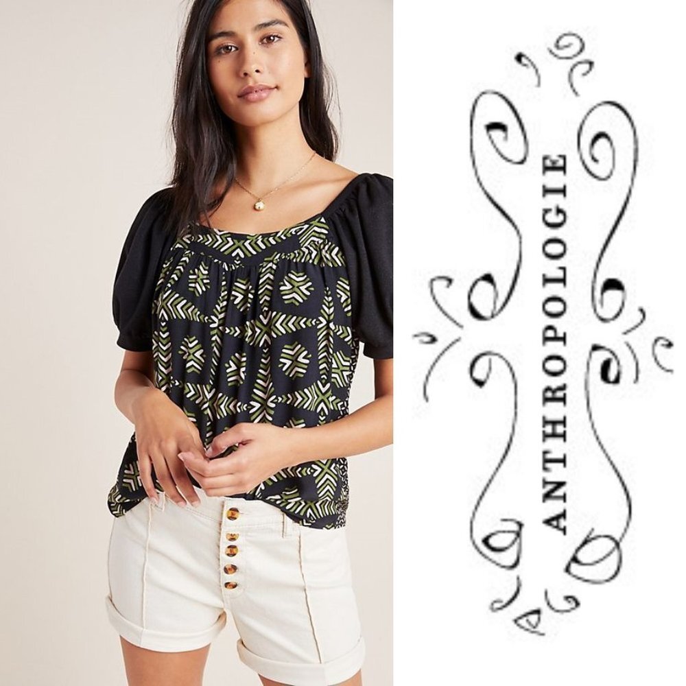 {Anthro} MAEVE Catania Top Mixed Print ๐บHP!๐บ